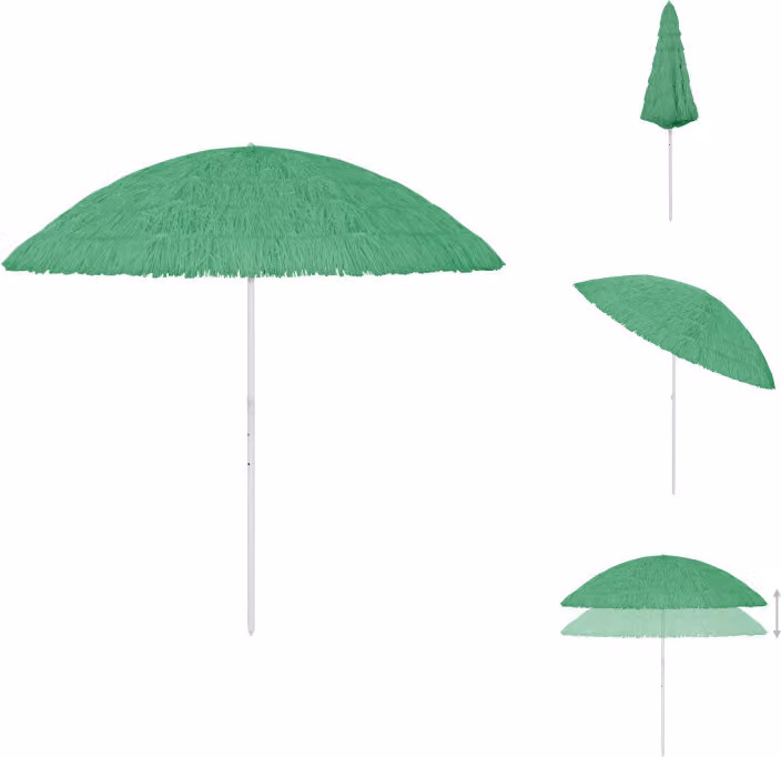 vidaXL Ombrellone Hawaii verde 300 cm - Ombrelloni e tende da sole