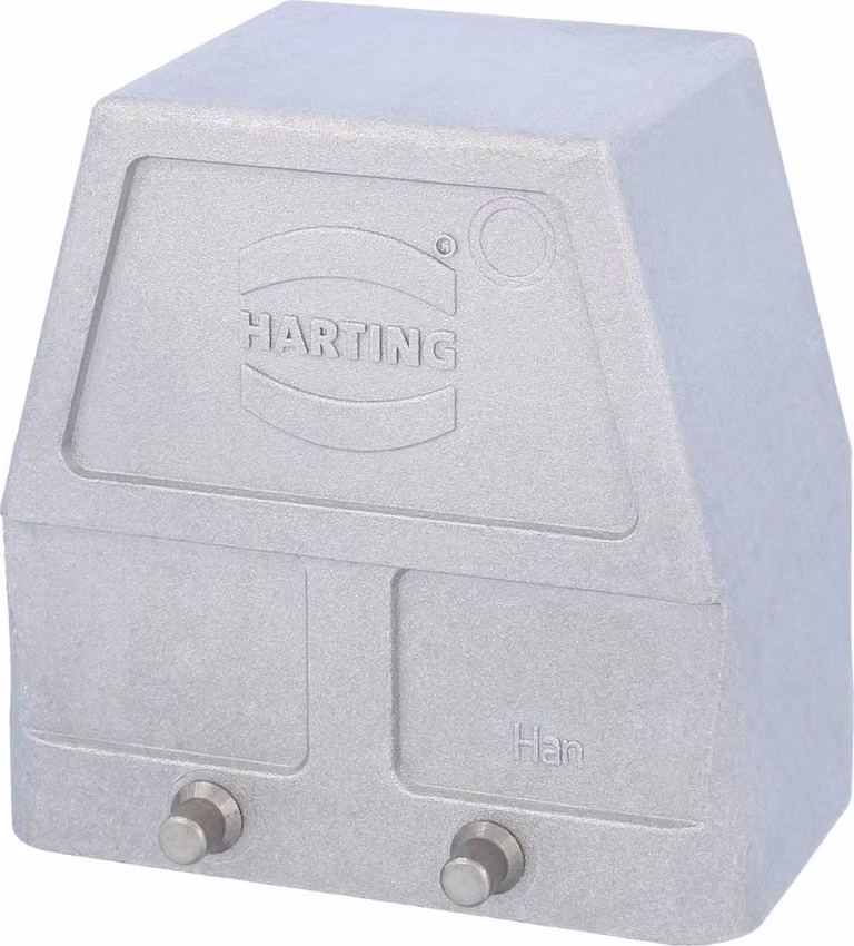HARTING Han 10B EMC contenitore a vaschetta alto senza uscita cavo, per 2 staffe (nella parte inferiore) Grado di protezione IP65 - 1 pezzo