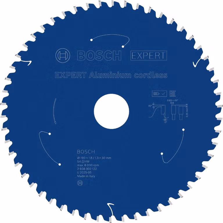 Lama circolare EXPERT in alluminio, 190x30 mm, Z54