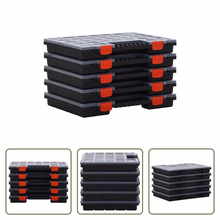 The Living Store Scatole di assortimento 5 pz. 40x30x5 cm Polipropilene
