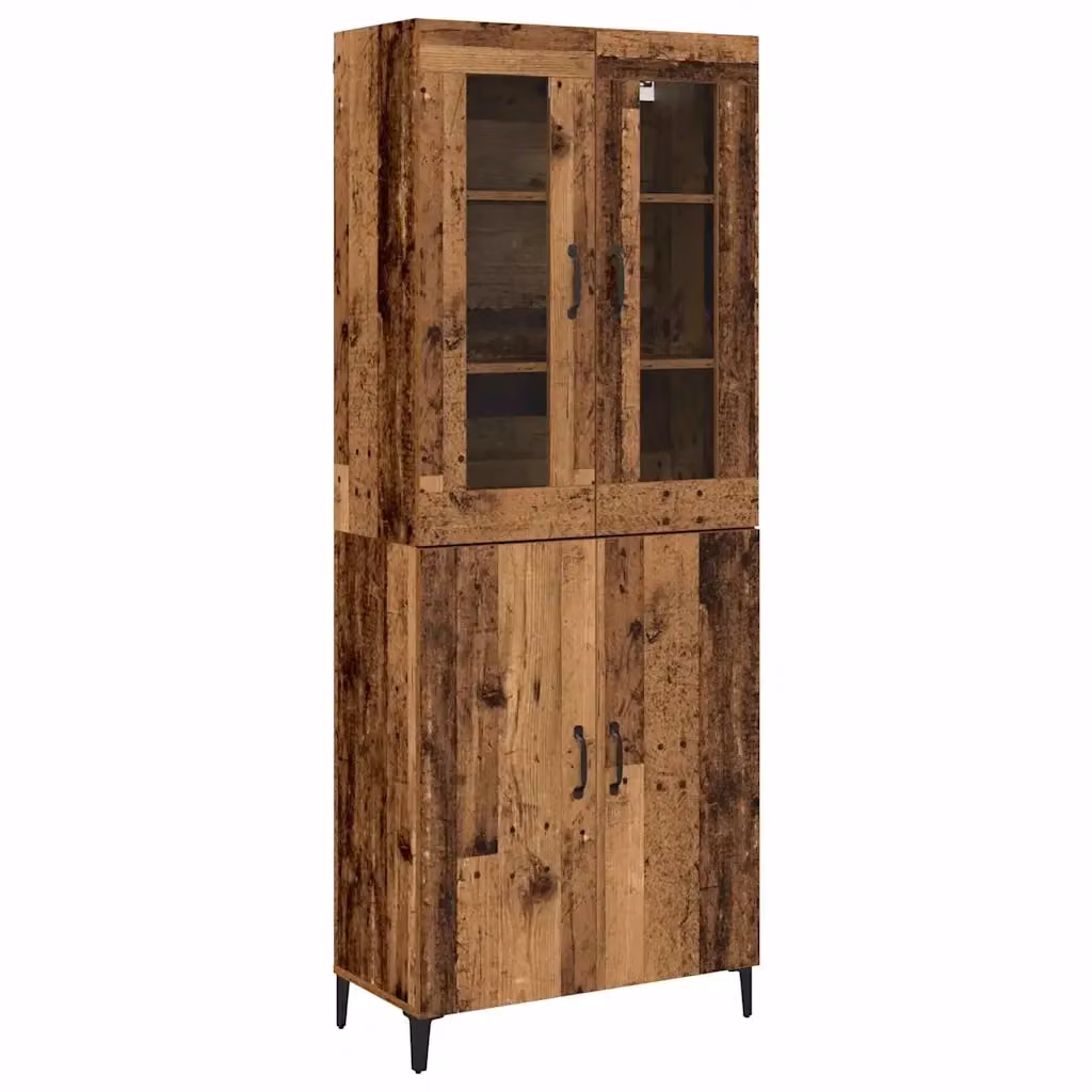 Set di 2 credenze vidaXL in legno vecchio marrone per soggiorno e sala da pranzo L/P/H: 69,5 x 34 x 180 cm – 2