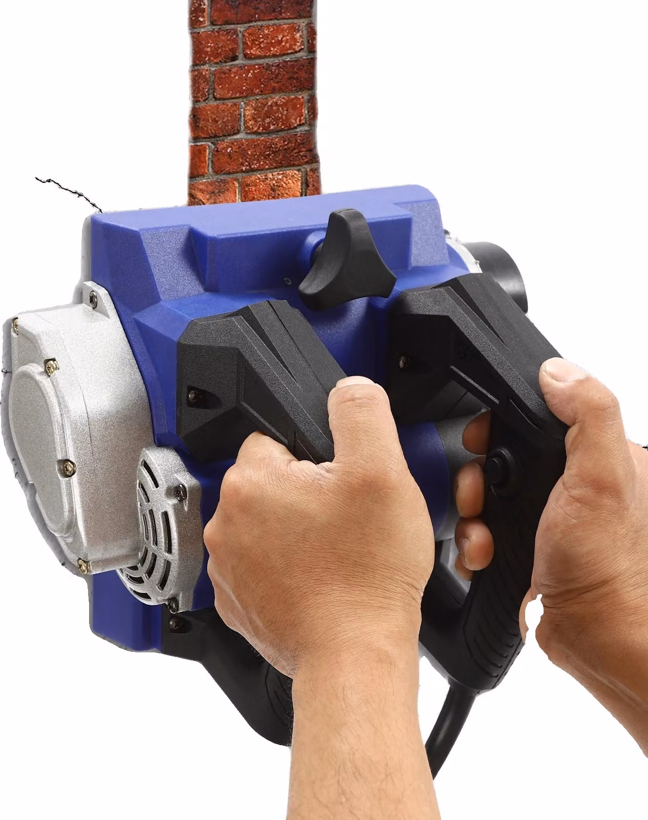 1300W Pialla elettrica a muro, profondità regolabile da 1 a 4 mm, doppia impugnatura per il massimo comfort, blu