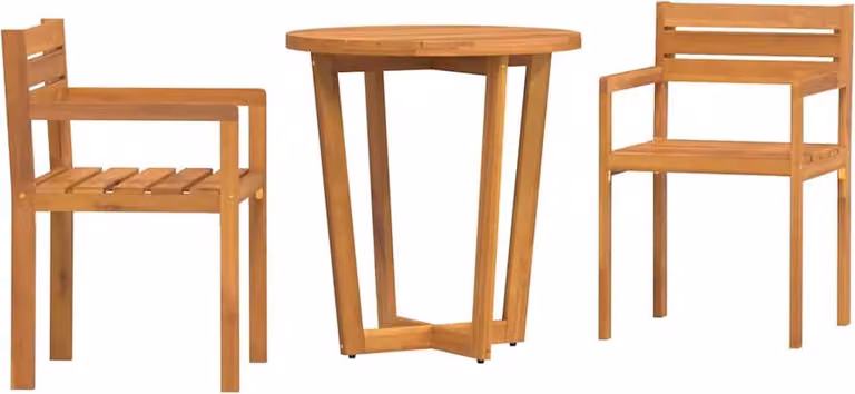 Set da pranzo da giardino a 3 pz in Legno Massello di Acacia