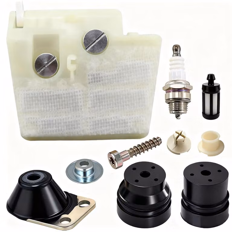 Set di 7 ammortizzatori in gomma antivibranti per motosega Stihl 026 024 MS240 MS260 - Assorbimento degli urti - WA-NL-1588