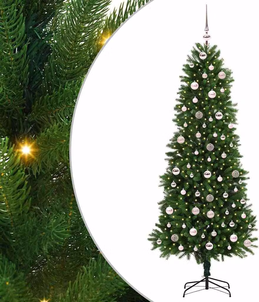 Albero di Natale con 300 LED con supporto Verde 240 cm PE