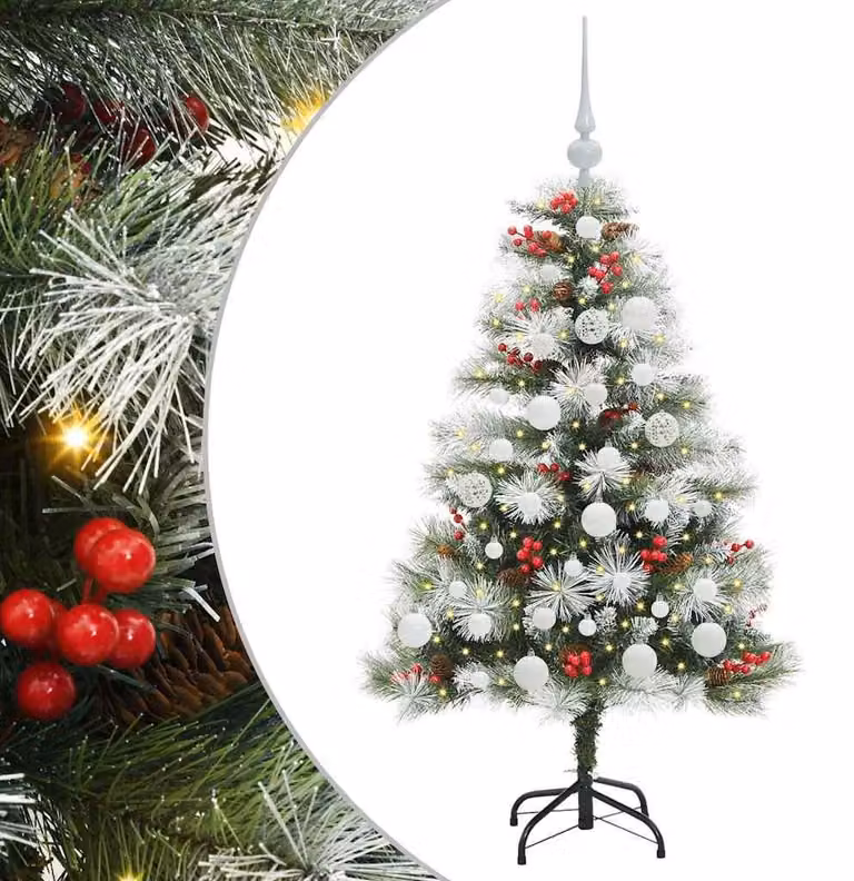Albero di Natale artificiale, colore verde, altezza 120 cm