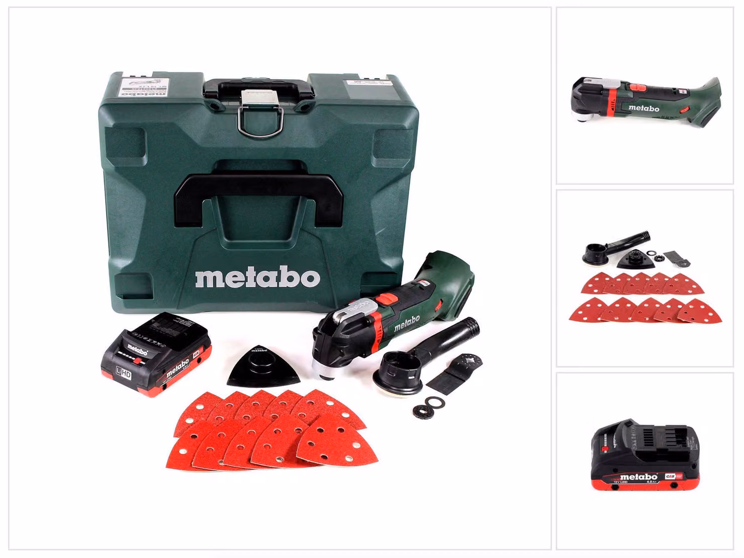 Multiutensile a batteria Metabo MT 18 LTX 18V ( 613021840 ) compatibile OIS/Starlock + 1x batteria ricaricabile 4.0Ah + custodia - senza caricabatterie