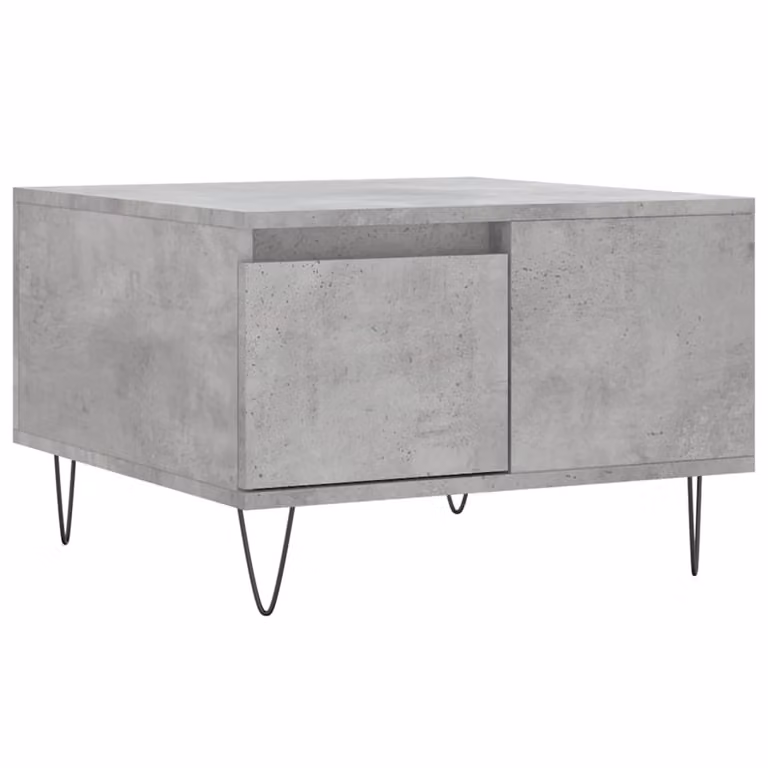 Tavolino Salotto Grigio Cemento 55x55x36,5 cm Legno Multistrato