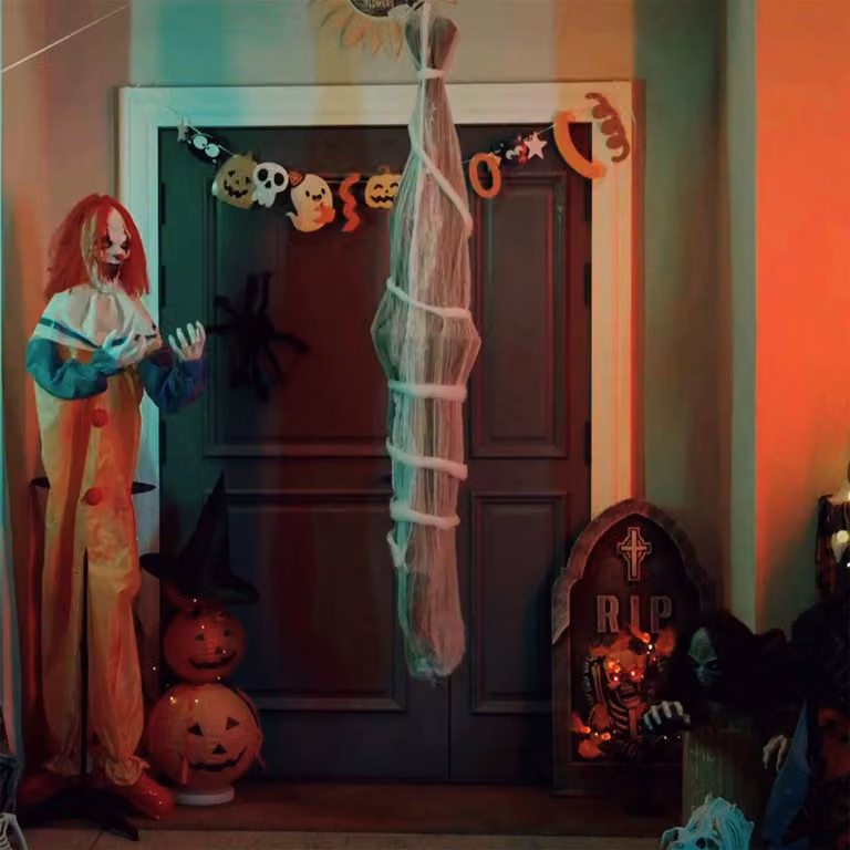 vidaXL Decorazione Halloween Cadavere nel Bozzolo da Appendere SPOOKA Verde chiaro e Bianco, Altezza: 180 cm