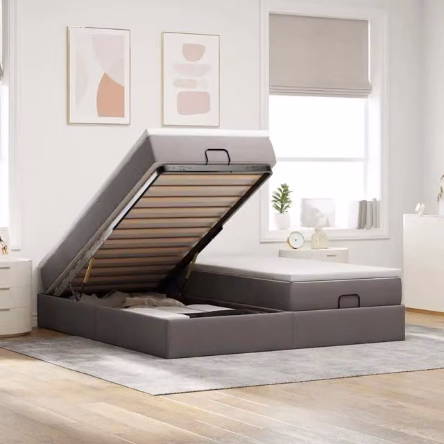 Letto con contenitore a sollevamento vidaXL in tessuto moderno L: 180 cm, P: 200 cm, H: 280 cm – 1