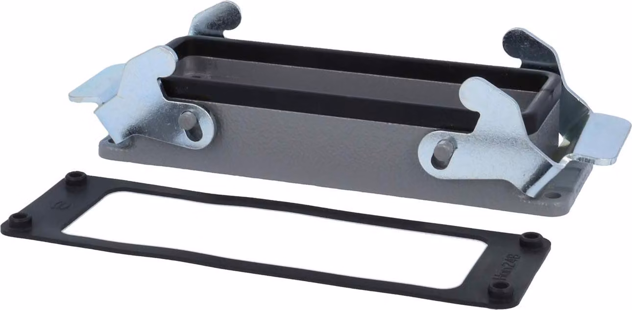 HARTING Han 24B Custodia aggiuntiva con 2 staffe trasversali 2 staffe di sicurezza in metallo - 1 pezzo