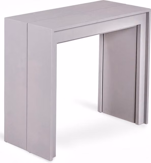 Consolle Allungabile Aosom in MDF Laccato Grigio L/P/H: 90 x 42,5/302,5 x 76 cm