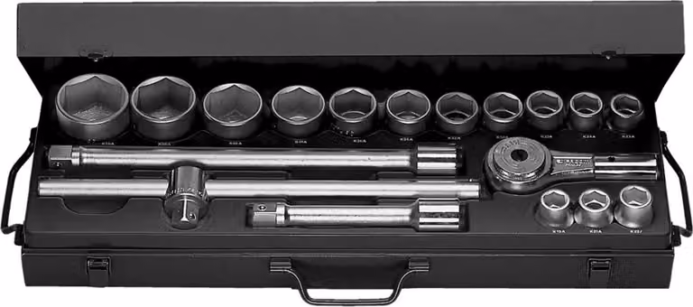Facom Steckschluessel 3/4Z 6-Kant, Set 18-tl