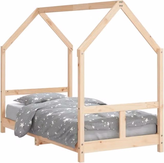Giroletto per bambini in legno massello di pino bianco stile rustico L/P/H: 160 x 80 x 85,5 cm