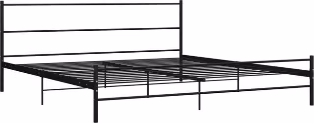 Giroletto vidaXL in metallo nero con struttura rigida e doghe fisse L/P: 200 x 200 cm