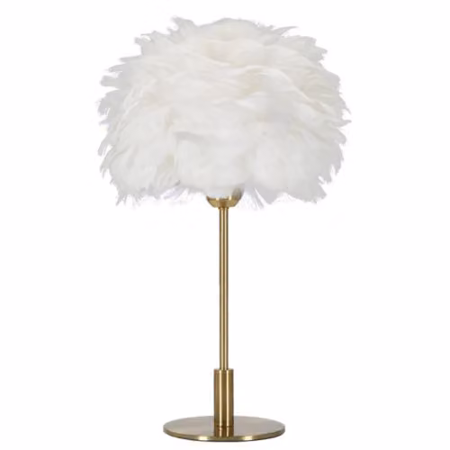 Lampade da tavolo LAMPADA DA TAVOLO BALL FEATHER CM Ø 30X50 Mauro Ferretti