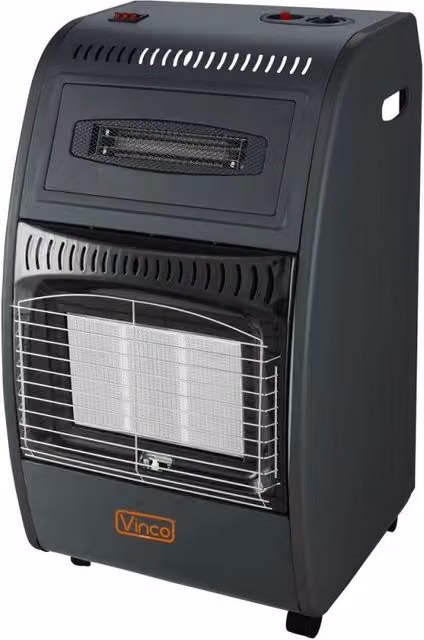 Stufa a Gas GPL Infrarossi Ventilata Vinco 4200 W con Ventola 1500 W Nero 71402 – 1