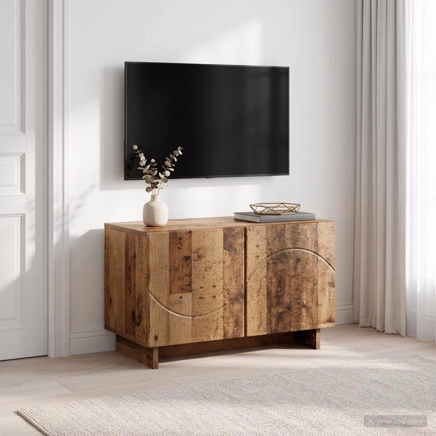 Supporto TV moderno vidaXL in legno marrone L/P/H: 60 x 34.5 x 40 cm