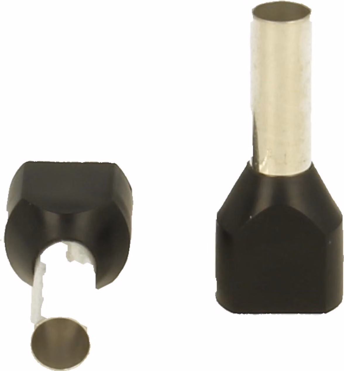 Guaine terminali isolate a due estremità, dimensione N, codifica a colori WE, sezione 2x 6mm², colore nero - 1 pezzo