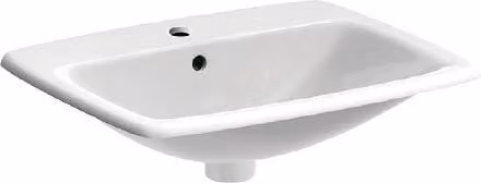 Geberit Selnova Square - Lavabo 550x450 mm, con 1 foro per rubinetto, con sfioratore, bianco 500.306.01.1