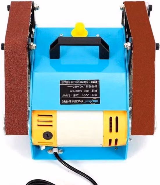 Levigatrice - Nastro abrasivo elettrico - 950 W - Velocità variabile - Doppio albero