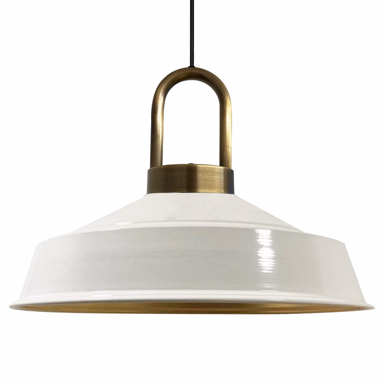 Lampada a sospensione Asletl-Lock Lampada a sospensione in metallo Ø40 cm Lampada bianca
