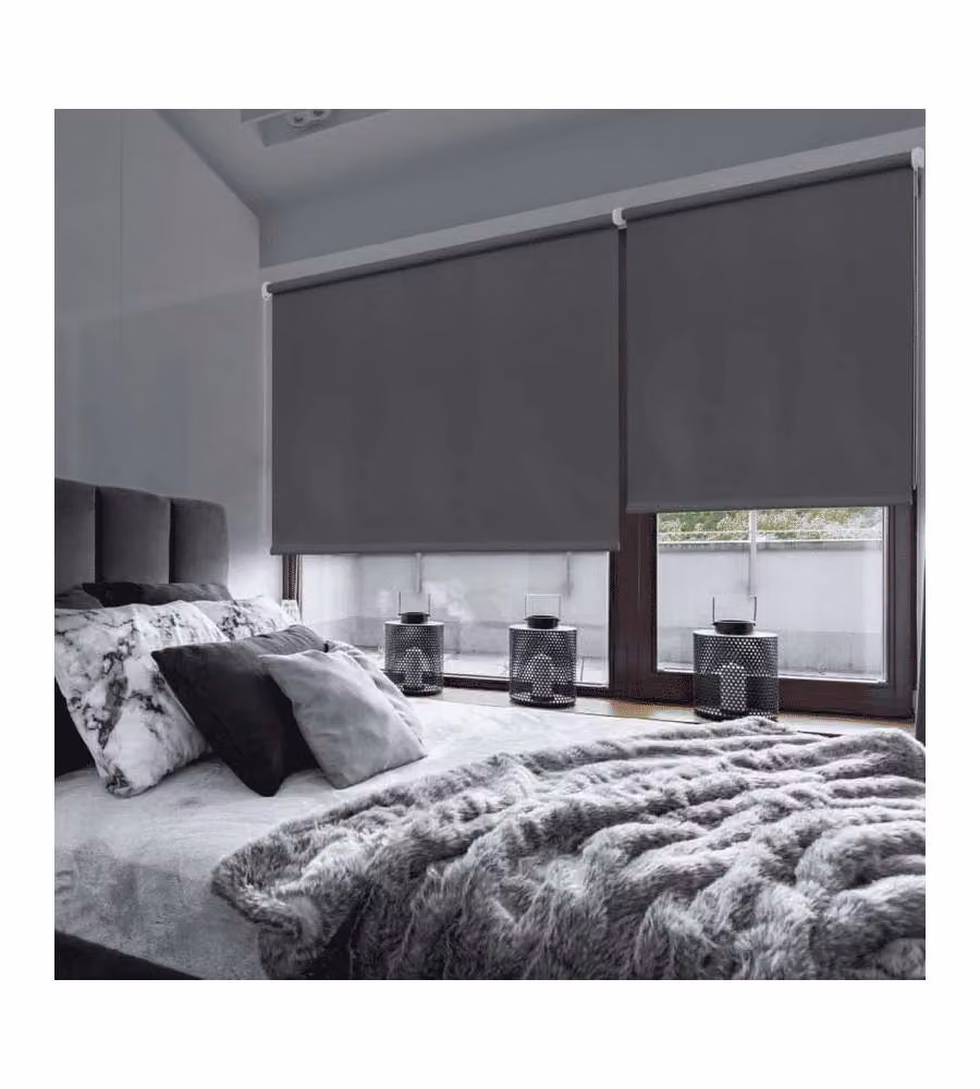 STOR PLANET Tenda a Rullo Oscurante Grigio 60x180 cm per Interni