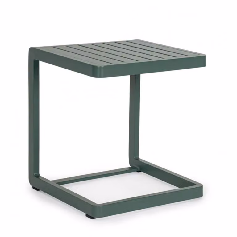 Set di 2 tavolini rettangolari KONNOR in alluminio verde scuro