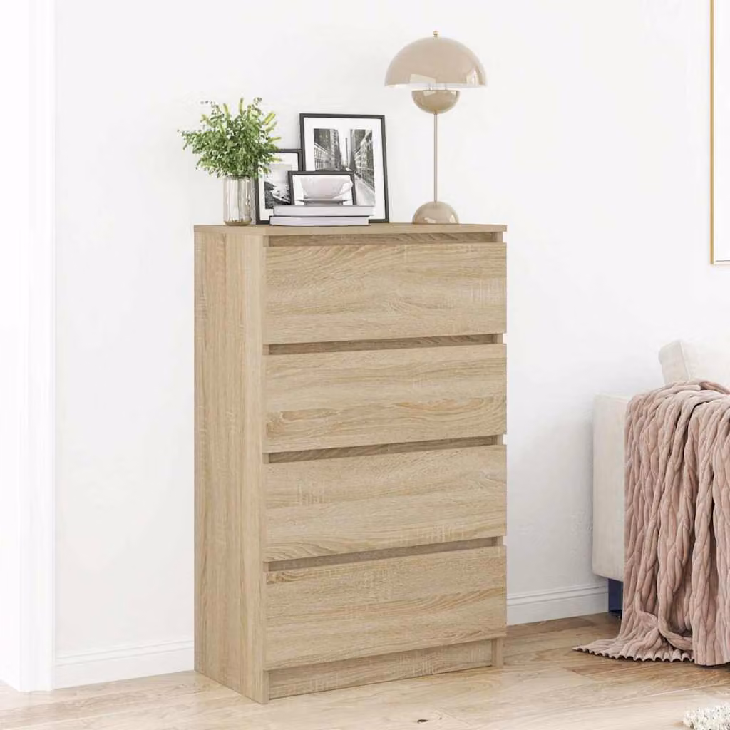Credenza vidaXL in Rovere Sonoma e Legno Multistrato, L 60 cm x P 35 cm x H 98,5 cm