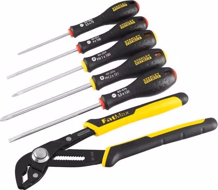 Set di utensili, STANLEY FATMAX FMHT0-62639, 6 pezzi, pinza multiuso regolabile 250 mm, cacciavite da elettricista, Phillips