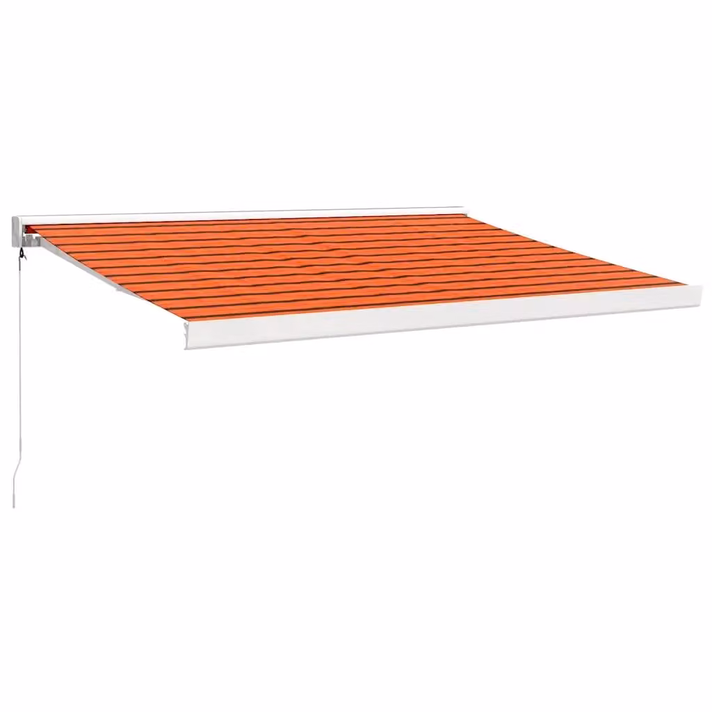 Tenda Retrattile da Parete vidaxl in Poliestere e Alluminio, Arancione e Marrone, L: 350 cm, P: 250 cm – 2