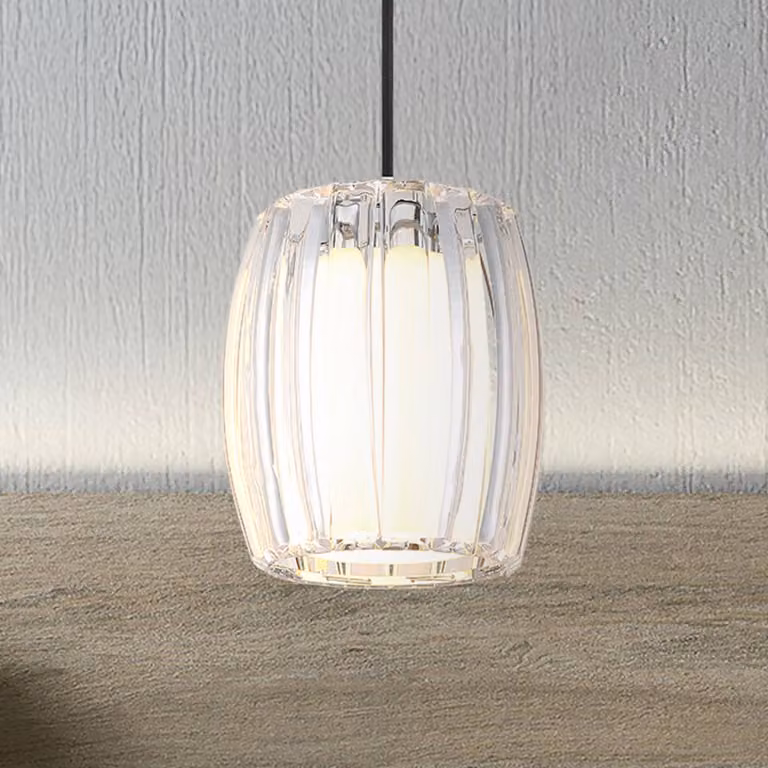 Globo Lampada a sospensione Maribel, dimmerabile, Chiaro / Trasparente, Soggiorno / Sala da pranzo, Plastica, Moderno, Lampada a sospensione