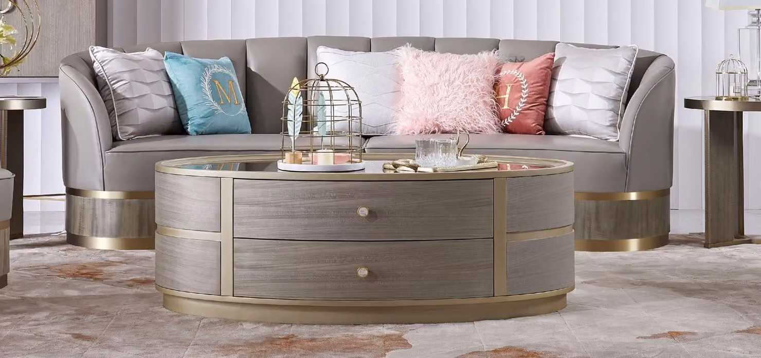 Moderner Couchtisch Tisch Sofa Design Tische Holz Wohnzimmer Beistell Couch