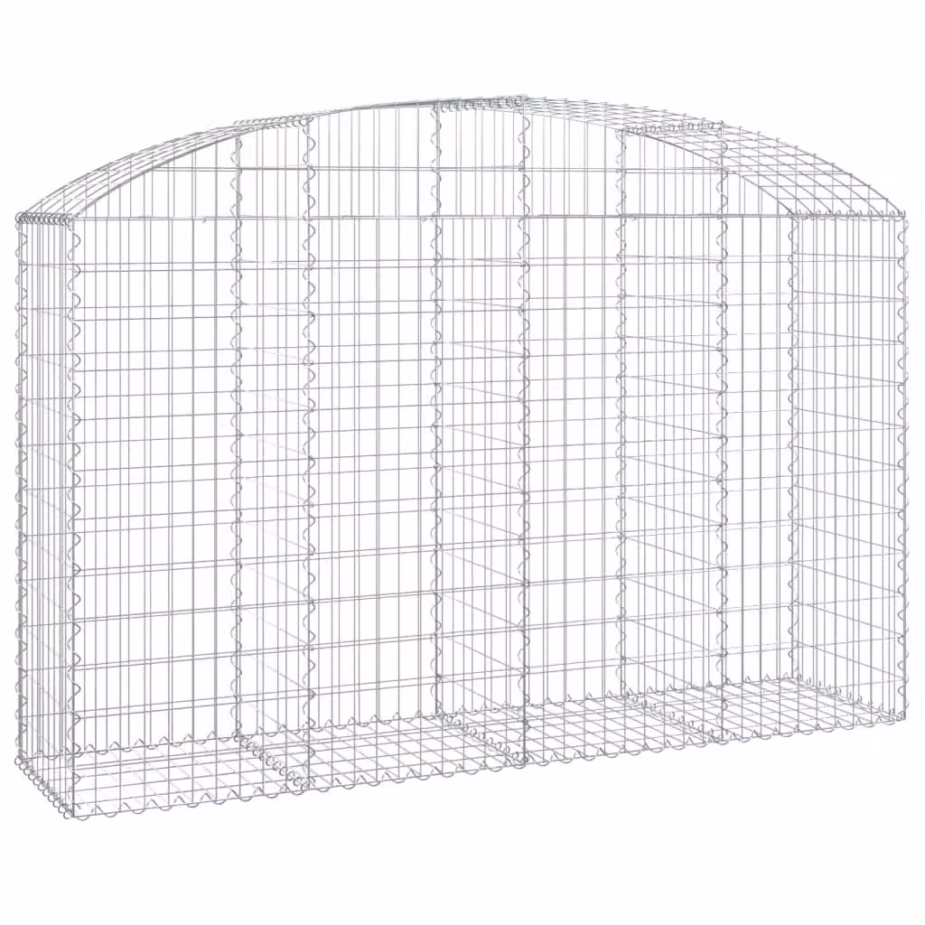 Cesto Gabbione ad Arco 200x50x120/140 cm Ferro Zincato