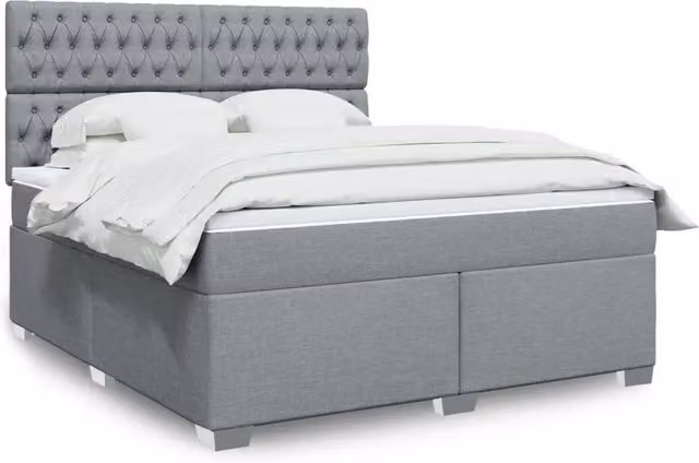 Letto Ibrido con Giroletto e Materasso vidaXL Grigio e Bianco L/P: 180 x 200 cm