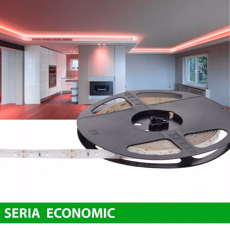 Striscia LED ermetica Prescot, colore rosso, 12V, 5 metri, grado di protezione IP63
