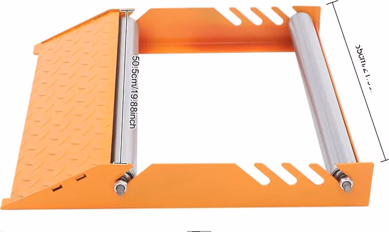 Supporto per bobina cavo, portata 500 kg, comando manuale, arancione