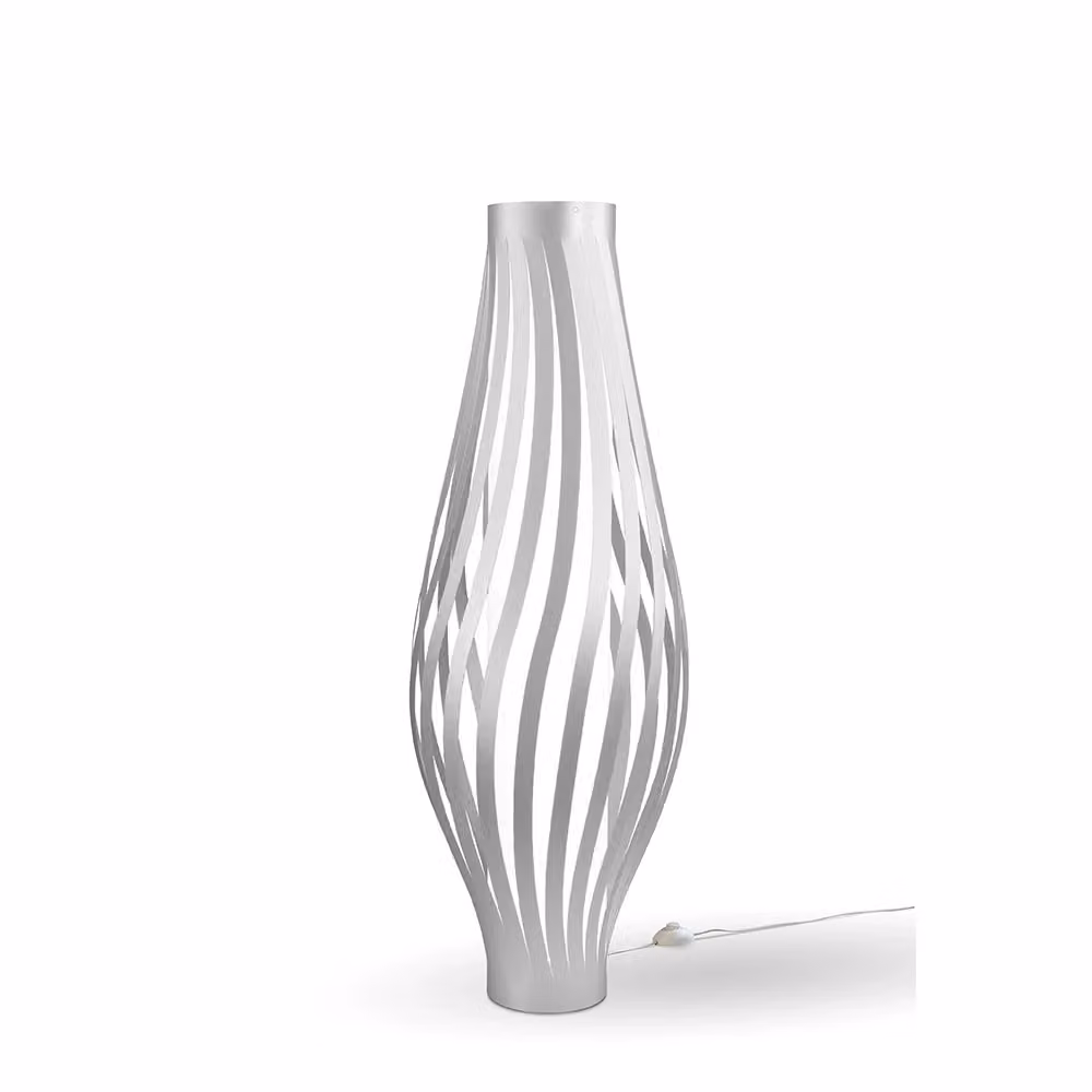 Lampada da terra Totem Dama Helios Linea Zero in Polilux Silver Made in Italy – 2