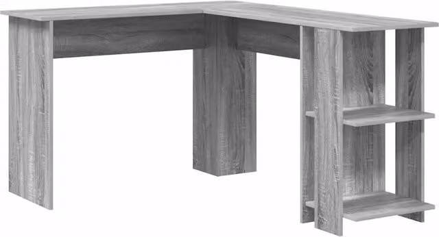 Scrivania | Tavolo da Ufficio ad angolo Grigio Sonoma 140 x 113,5 x 75 cm