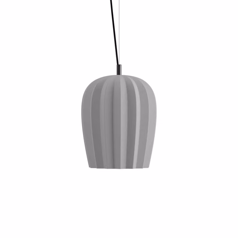Karman Lampada a sospensione Sahara, dimmerabile, Alluminio / Grigio / Zincato, Soggiorno / Sala da pranzo, Ceramica, Design, Lampada a sospensione