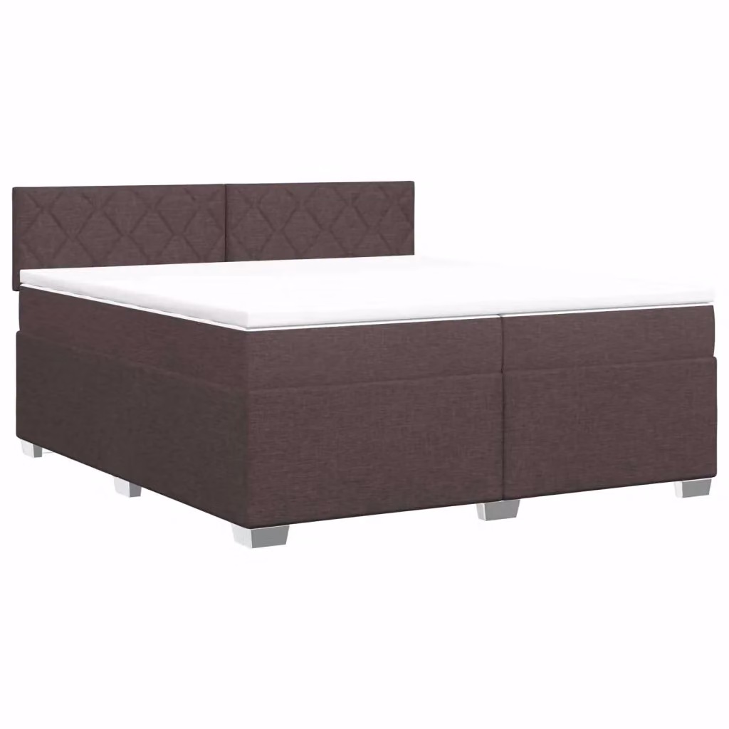 Letto box spring con materasso ibrido vidaXL Marrone e Bianco L/P: 200 x 200 cm – 2