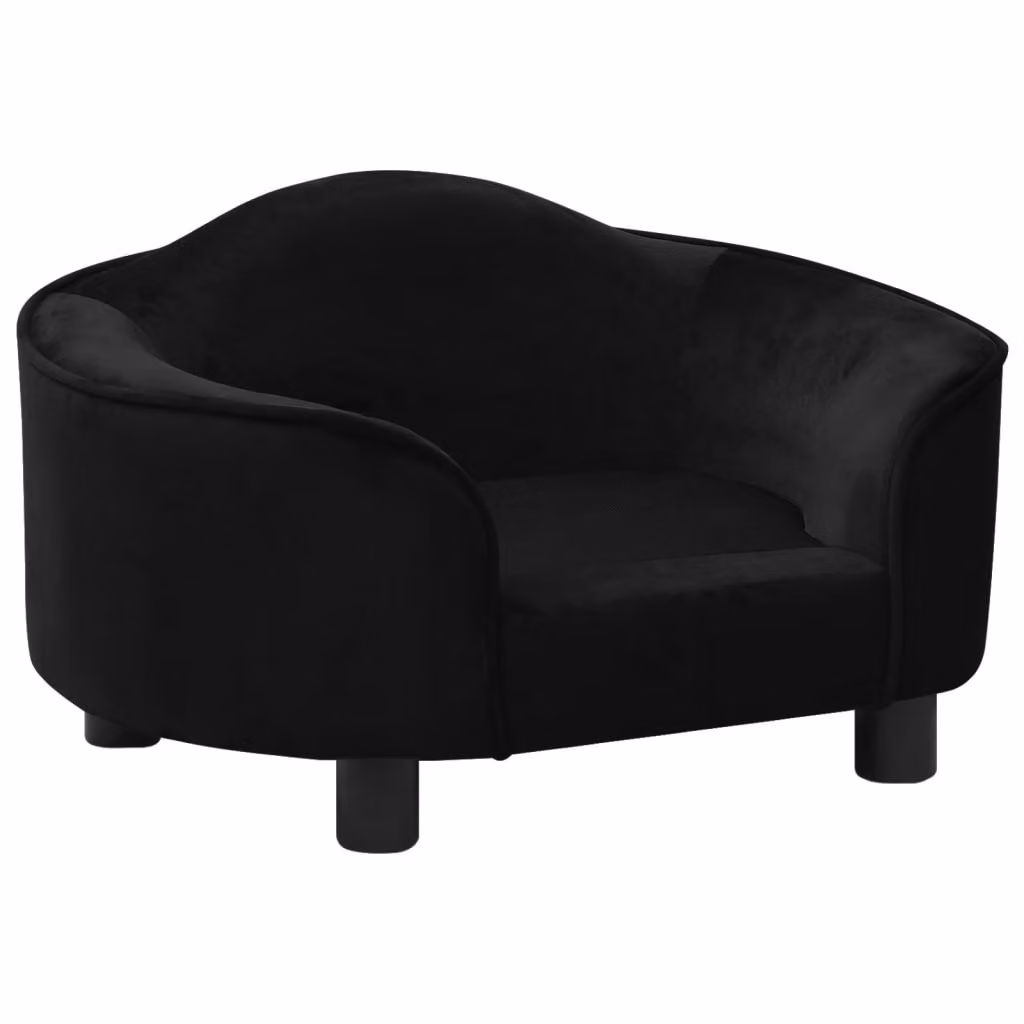 Divano per Cani Nero 67x47x36 cm in Peluche