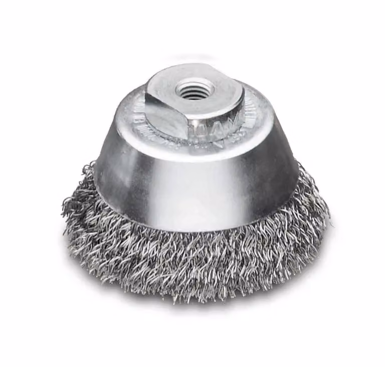 Lessmann Topfbürste rostfrei 80 mm, M14x2,0, für Winkelschleifer, sehr robust