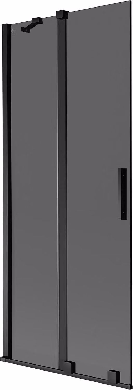 Mexen Velar paratia per vasca da bagno scorrevole a 2 ante 85 x 150 cm, grafite, nero - 896-085-000-41-70