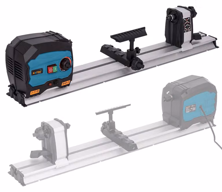 Mini tornio da banco, 550 W, 600 mm, velocità variabile, per uso fai-da-te