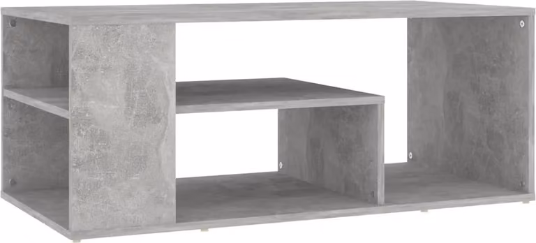 Tavolino Salotto Grigio Cemento 100x50x40 cm Legno Multistrato