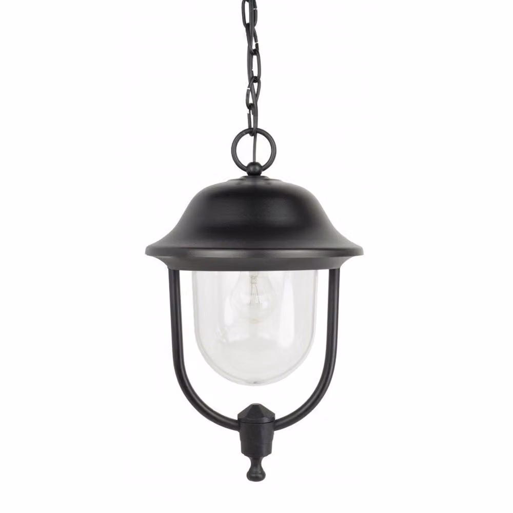 Lampada a sospensione retrò da giardino 1xE27 nero IP43 SU-MA Prince K 1018/1/O