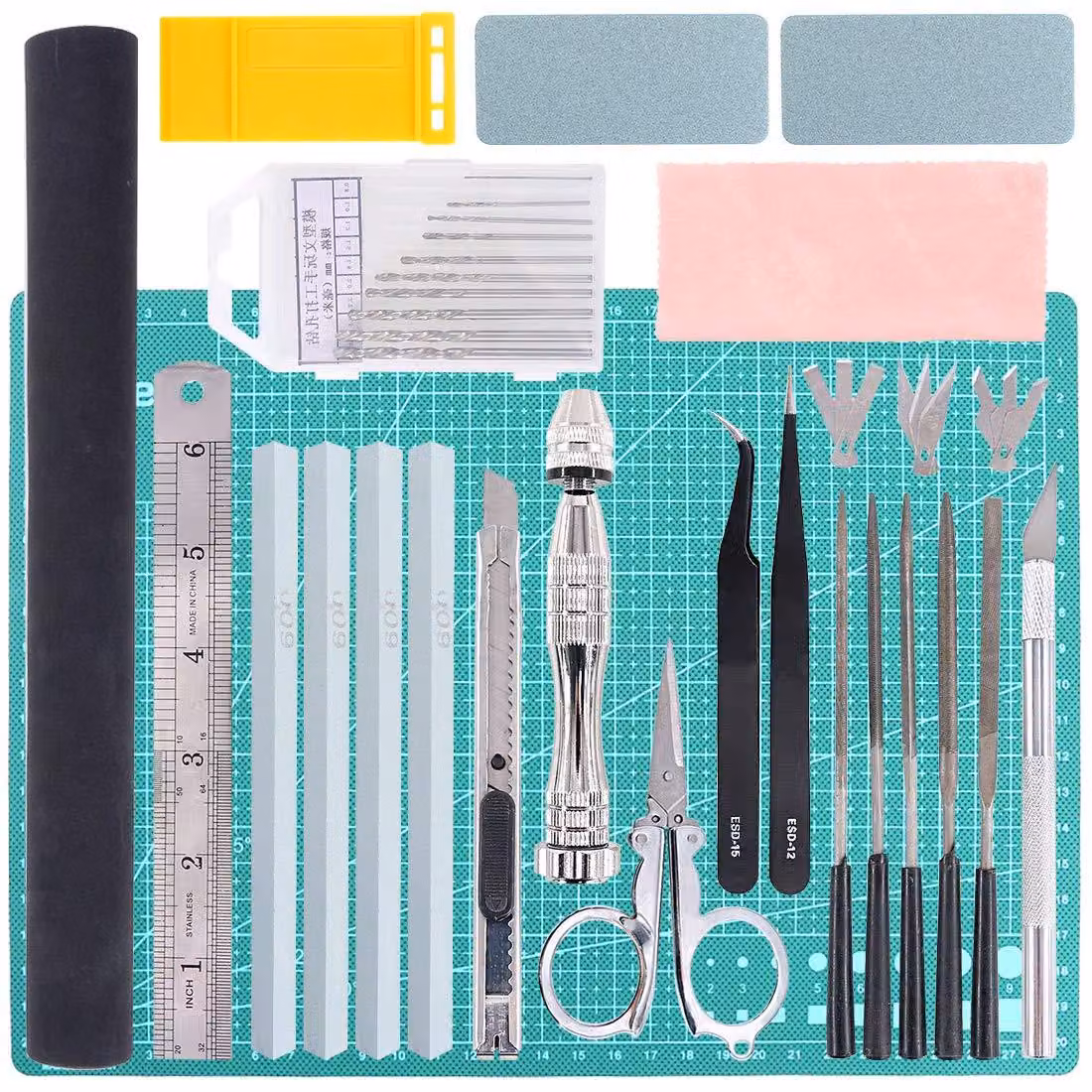 Kit di strumenti da modellismo da 43 pezzi, ideale per modelli Gundam e modelli in plastica