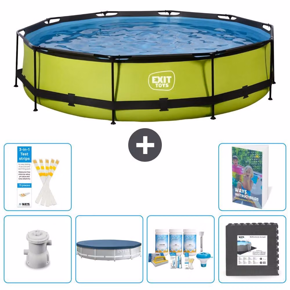 Piscina gonfiabile rettangolare - 360x76 cm - Set da 5 pezzi - Modello S238