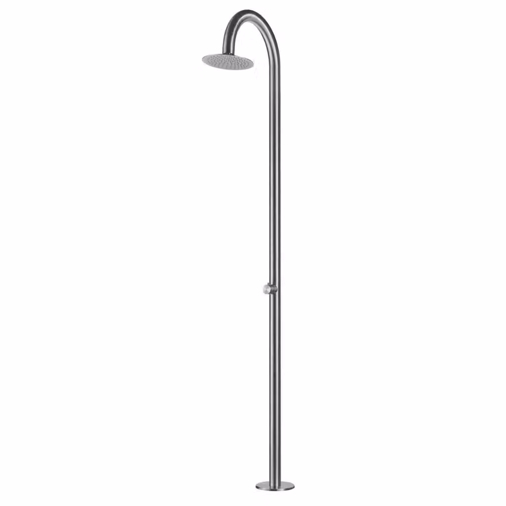 Doccia SINED Modello Palau in Acciaio Inox Satinato AISI 316L per Acqua Fredda, Ideale per Piscine e Spiagge – 2